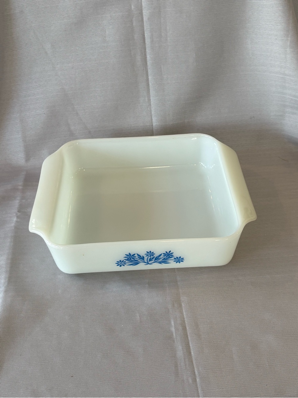 Vintage Fire King White Blue Floral Baking Dish - Home Kitchen